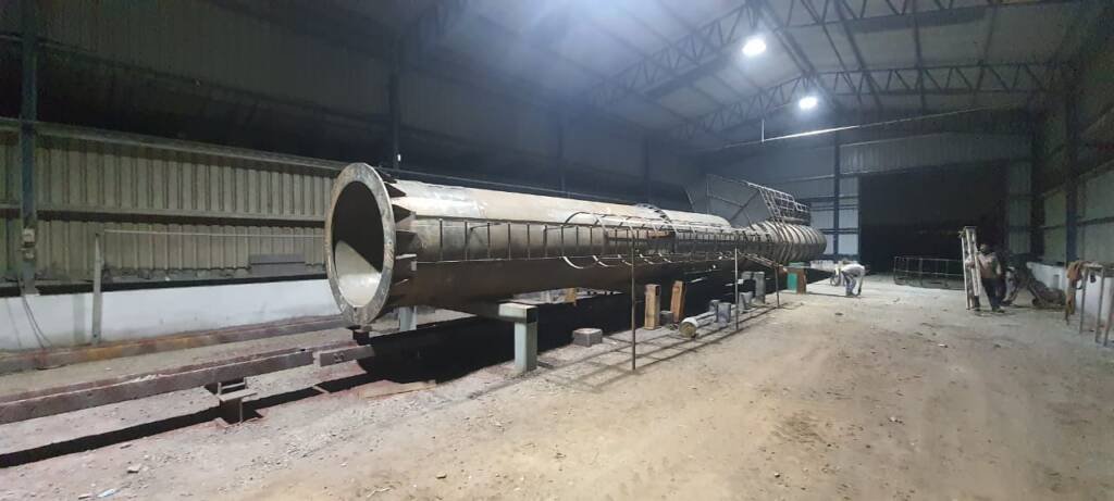 GS-FABRICATION- Industrial Chimney Structure With Civil Foundation